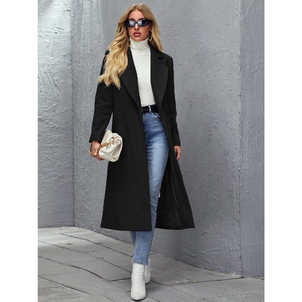 Single Button Overcoat peacoat pea coat preppy tan camel long line - Picture 7 of 7